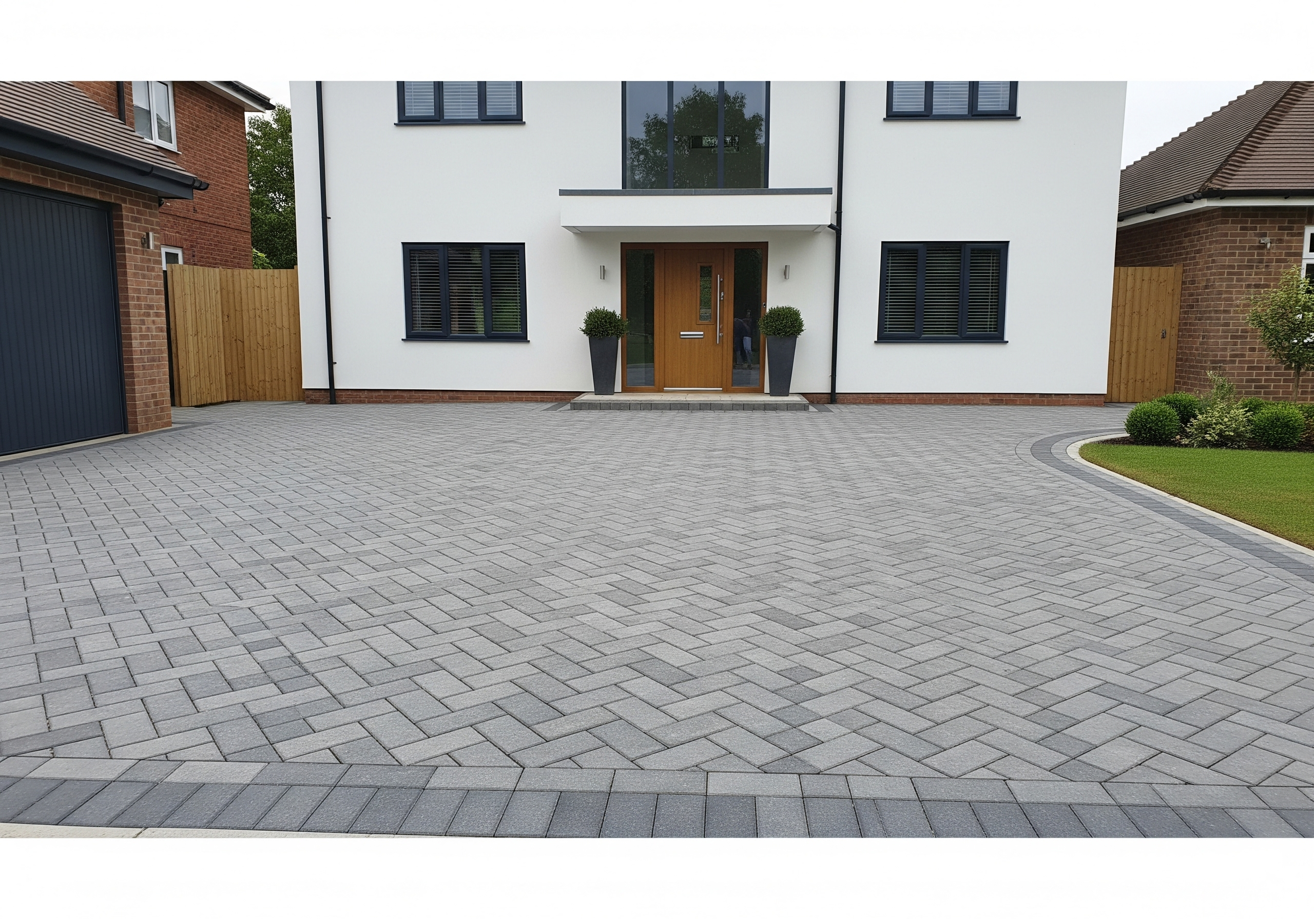 A completed paved driveway by Carl Annison Paving